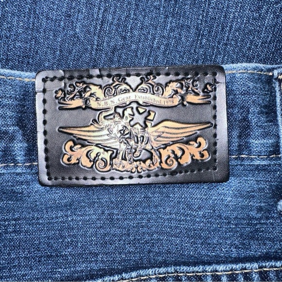 NBN Gear Jeans Men's 40x32 Blue Vintage Y2K Baggy Cotton Wide Leg Denim - Picture 9 of 10